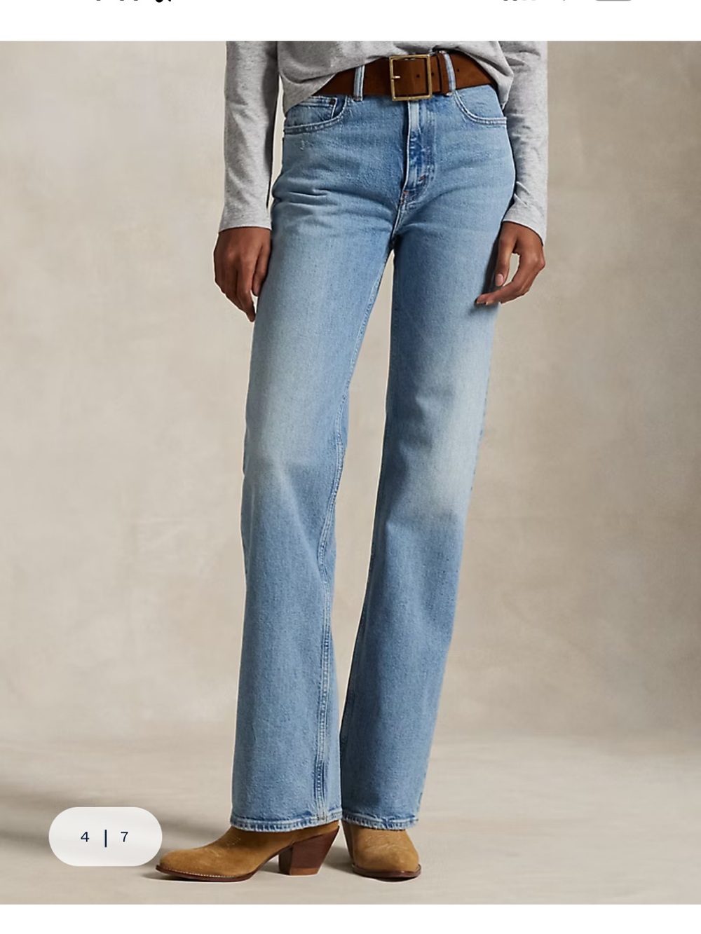 Polo by Ralph Lauren Women's Light Wash Boot-Cut Jeans